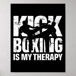 Kickboxen ist meine Therapie, Kickbox-Match-Motiv Poster