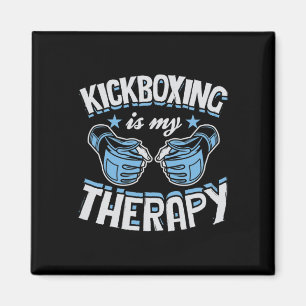 Kickboxen ist meine Therapie Lustiges Boxen Karate Magnet