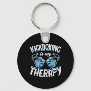 Kickboxen ist meine Therapie Lustiges Boxen Karate Schlüsselanhänger