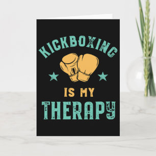 Kickboxen ist meine Therapie Sarcastic Lustig Boxe Karte
