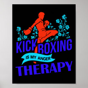 Kickboxen ist meine Wuttherapie Kampfsportkampf Poster