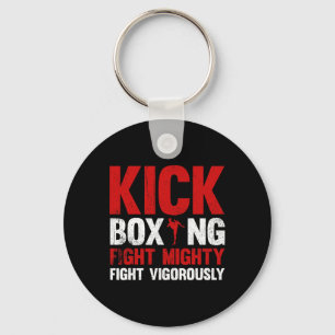 Kickboxen Kämpfen Mächtig Kämpfen Kräftig Kickboxe Schlüsselanhänger