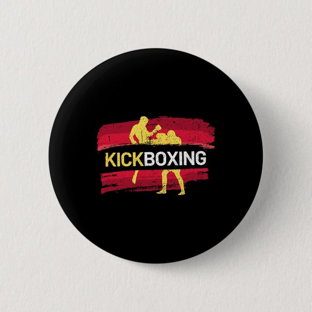 Kickboxen Kampfsport  Button (Vorderseite)