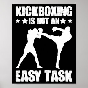 Kickboxen Keine Leichte Aufgabe Boxen Kampfsportar Poster