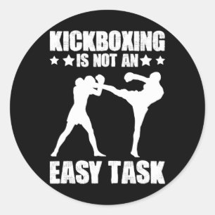 Kickboxen keine leichte Aufgabe Boxen Kampfsportar Runder Aufkleber