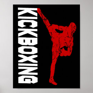 Kickboxen Kickboxen Kampfsport Sparring Boxen Poster