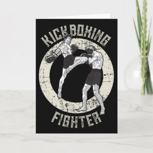Kickboxen Kickboxer Kampfsport Cool MMA Kämpfer Karte