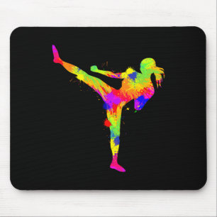 Kickboxen Kickboxer Karate Frauen Mädchen Kinder Mousepad