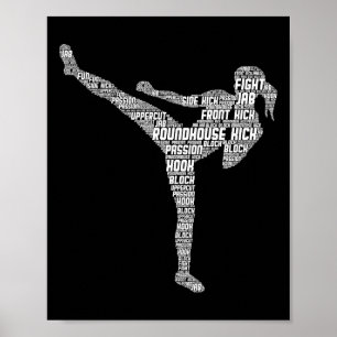 Kickboxen Kickboxer Karate Mädchen Frauen Kinder 1 Poster