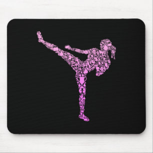 Kickboxen Kickboxer Karate Mädchen Kinder Frauen Mousepad