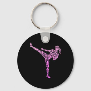 Kickboxen Kickboxer Karate Mädchen Kinder Frauen  Schlüsselanhänger