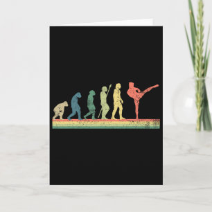 Kickboxen Kickboxer Retro Vintage Karte