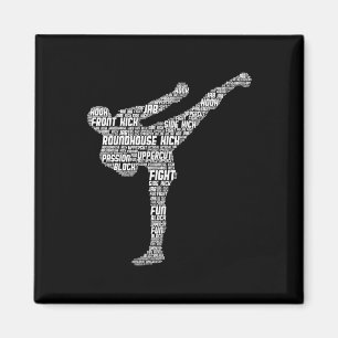 Kickboxen Kickboxer Taekwondo Karate Kinder Junge Magnet