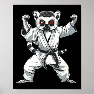Kickboxen Lemur Kampfsport Karate Jiu-Jitsu MMA Poster