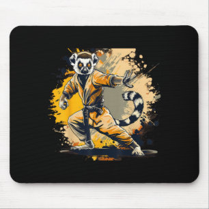 Kickboxen Lemur Taekwondo Karate MMA Lustig Mousepad