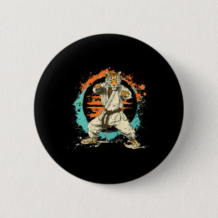 Kickboxen Leopard Taekwondo Karate Mma Kampfsport Button