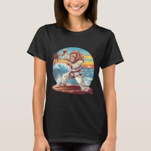 Kickboxen Löwenstrand Sonnenuntergang Jiu-jitsu Ta T-Shirt