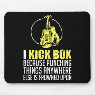 Kickboxen Lustiger Spruch Combyt Kämpfer Kickboxer Mousepad