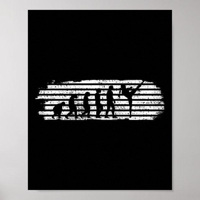 Kickboxen Mädchen Kickboxer Evolution Lustig  Poster (Vorne)