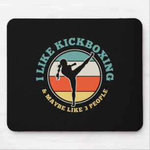 Kickboxen Mädchen Kickboxer Martial Arts Lustiges Mousepad