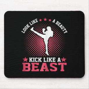Kickboxen Mädchen - Sieht aus wie eine Schönheit t Mousepad