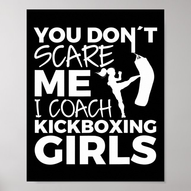 Kickboxen Mädchen Trainer  Poster (Vorne)