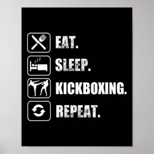 Kickboxen Muay Thai Kampfsport Tiger Sak Yant Poster