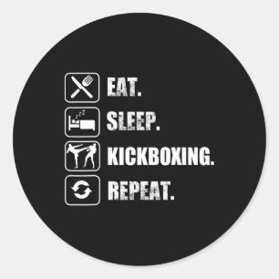 Kickboxen Muay Thai Kampfsport Tiger Sak Yant Runder Aufkleber