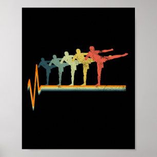 Kickboxen Muay Thai Thaiboxen Mma Vintage  Poster