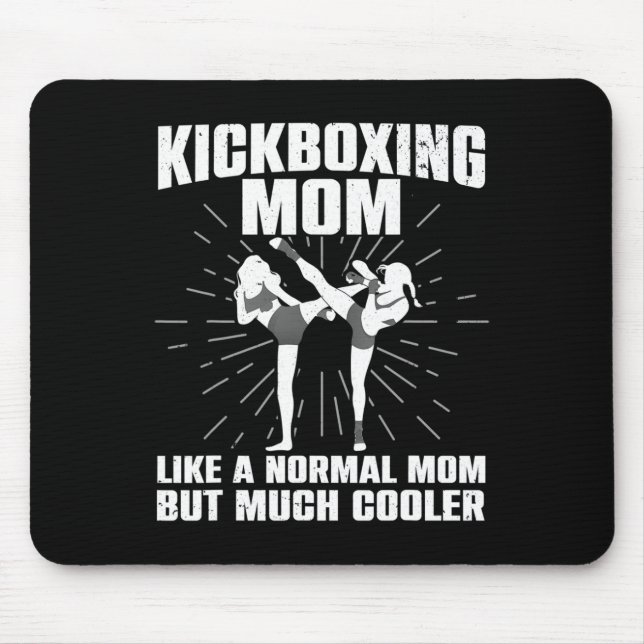 Kickboxen-Mutter-Kunst für Mutter Frauen Kickboxer Mousepad (Vorne)