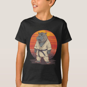 Kickboxen Nilpferd Kampfsport Karate Jiu-Jitsu MMA T-Shirt