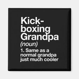 Kickboxen Opa Definition Lustig Sport Martial Magnet