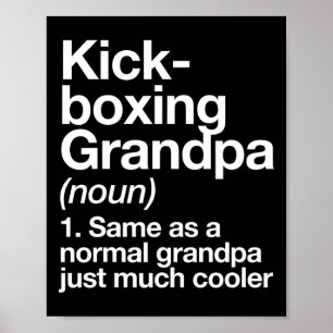 Kickboxen Opa Definition Lustig Sport Martial Poster