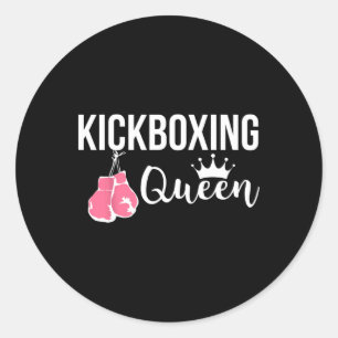 Kickboxen Queen Fitness Gym Motivational  Runder Aufkleber