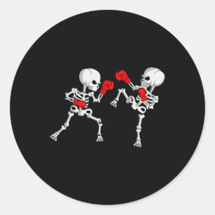 Kickboxen Skelett Kickboxer Boxen Mma Runder Aufkleber