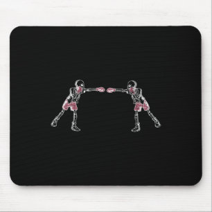 Kickboxen Skelett Lustiger Kick Boxer Boxen Grafik Mousepad