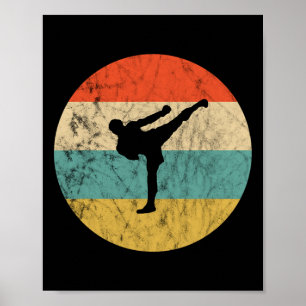 Kickboxen Sunset Mma Kickboxen Karate Lehrer Ki Poster