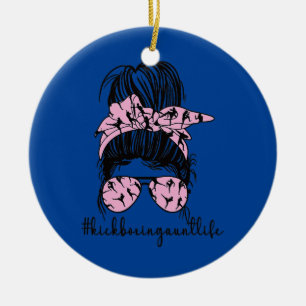 Kickboxen Tante Leben Stolz Kickboxerin Tante Keramik Ornament