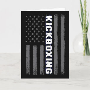 Kickboxen USA Amerikanische Flagge Geschenk Kampfs Karte