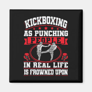 Kickboxen Vintage Kickboxen als Leute schlagen In Magnet
