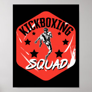Kickboxen Vintage Kickboxen-Mannschaft Poster