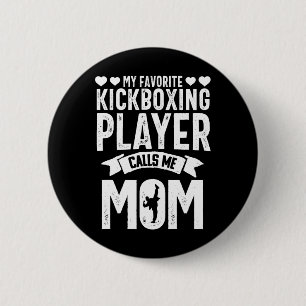 Kickboxende Mutter Mama Lustige Kampfsportarten Ka Button