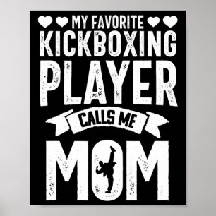 Kickboxende Mutter Mama Lustige Kampfsportarten Ka Poster