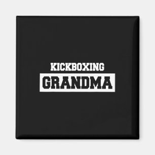 Kickboxende Oma - Kickboxer Magnet