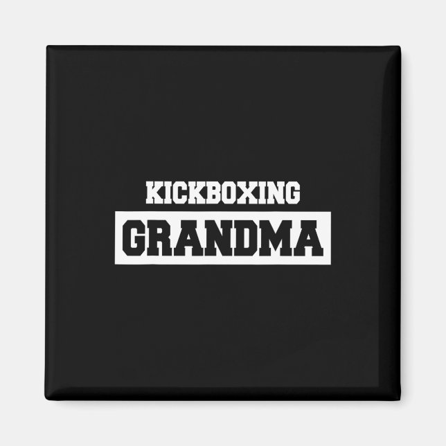 Kickboxende Oma - Kickboxer  Magnet (Vorne)