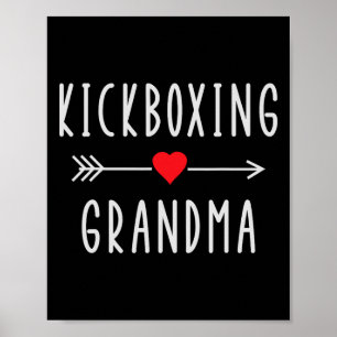 Kickboxende Oma Stolz Kickboxende Großmutter Mo Poster
