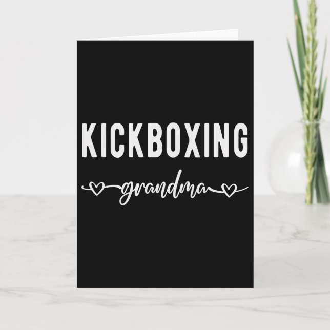 Kickboxende Oma stolze Kickboxende Großmutter  Karte (Vorderseite)