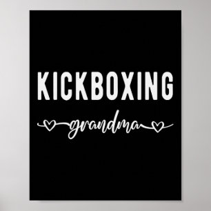 Kickboxende Oma stolze Kickboxende Großmutter Poster