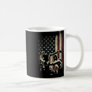 Kickboxer auf amerikanischer Flagge Patriotisch _1 Kaffeetasse