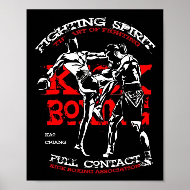 Kickboxer-Design für MMA-Fans Poster (Vorne)